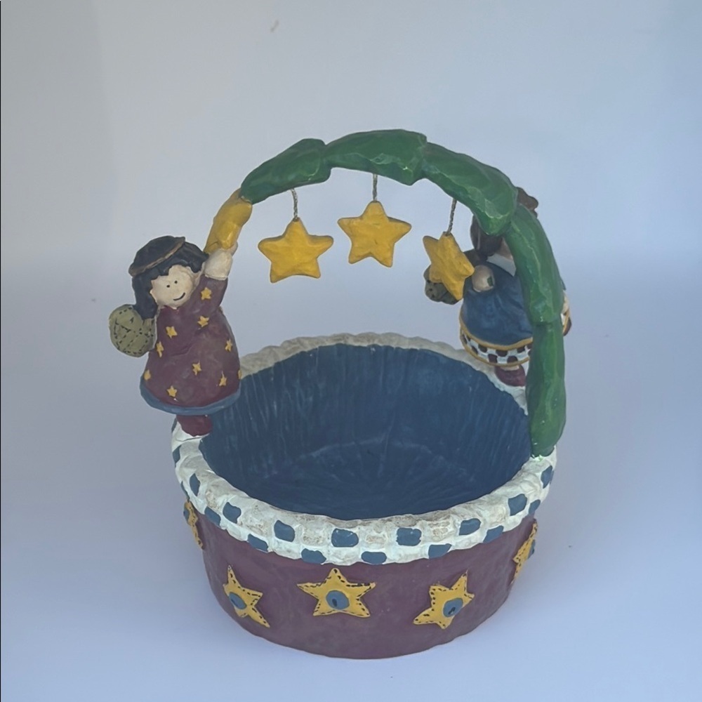 Decorative Basket with Stars and Angels - Picture 4 of 5